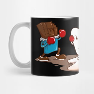 Chocolate vs. Teeth Boxing  Funny Dental Molar Teeth Mug